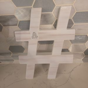 4 hashtag dry erase signs